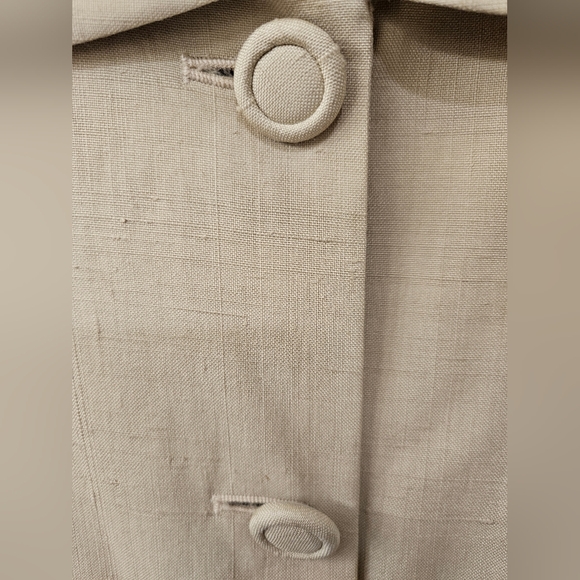 Vintage - Silk Tweeds Cream Pants Suit - Size 14 - Picture 7 of 13